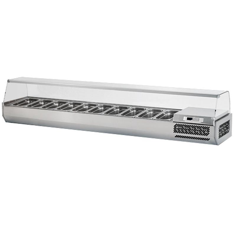 Kühlaufsatzvitrine PREMIUM PLUS - 2300x413mm - 10x GN 1/3