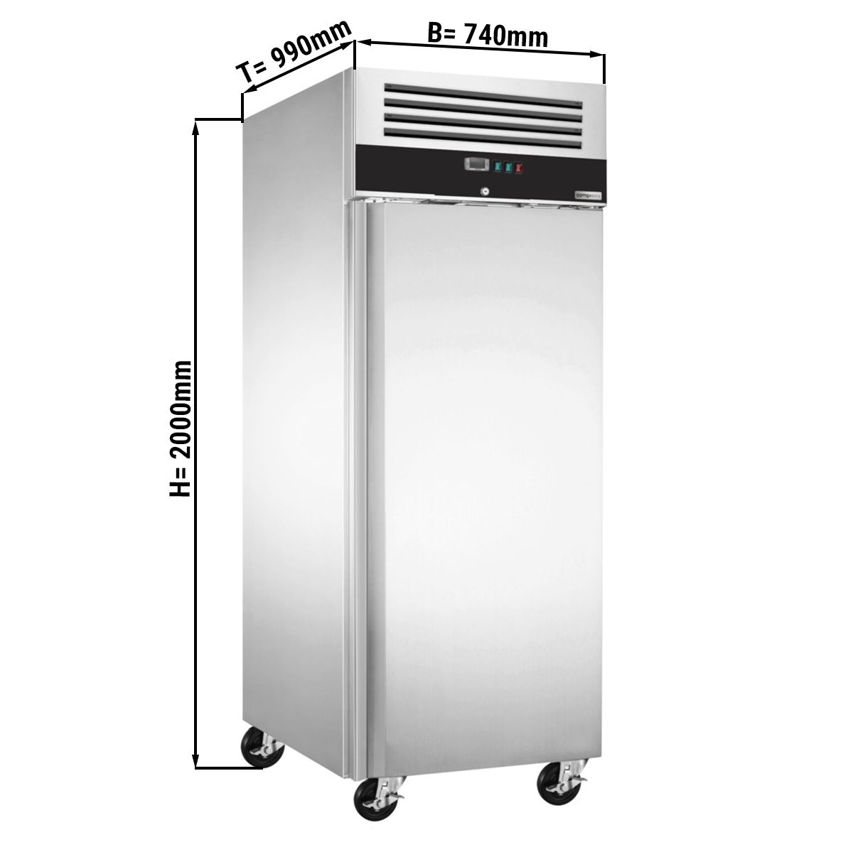 Bäckerei-Tiefkühlschrank PREMIUM - EN 60x80 - 600 Liter - 1 Tür