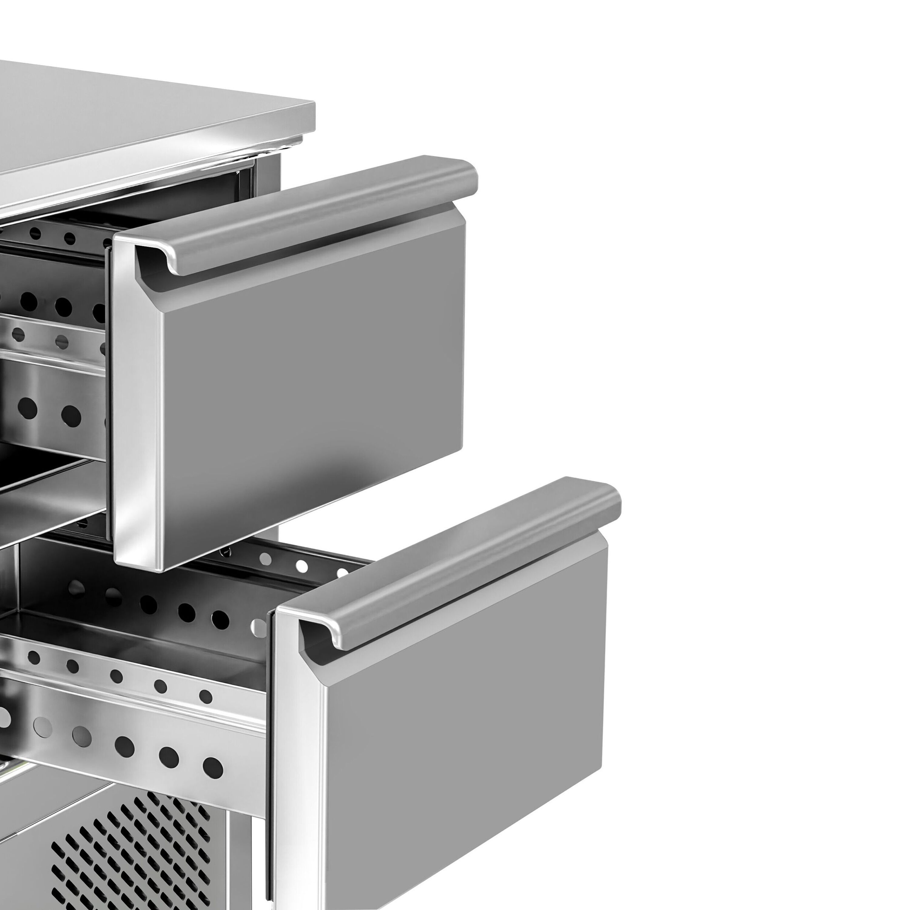 Schubladenblock bestehend aus: 2x1/2 Schubladen