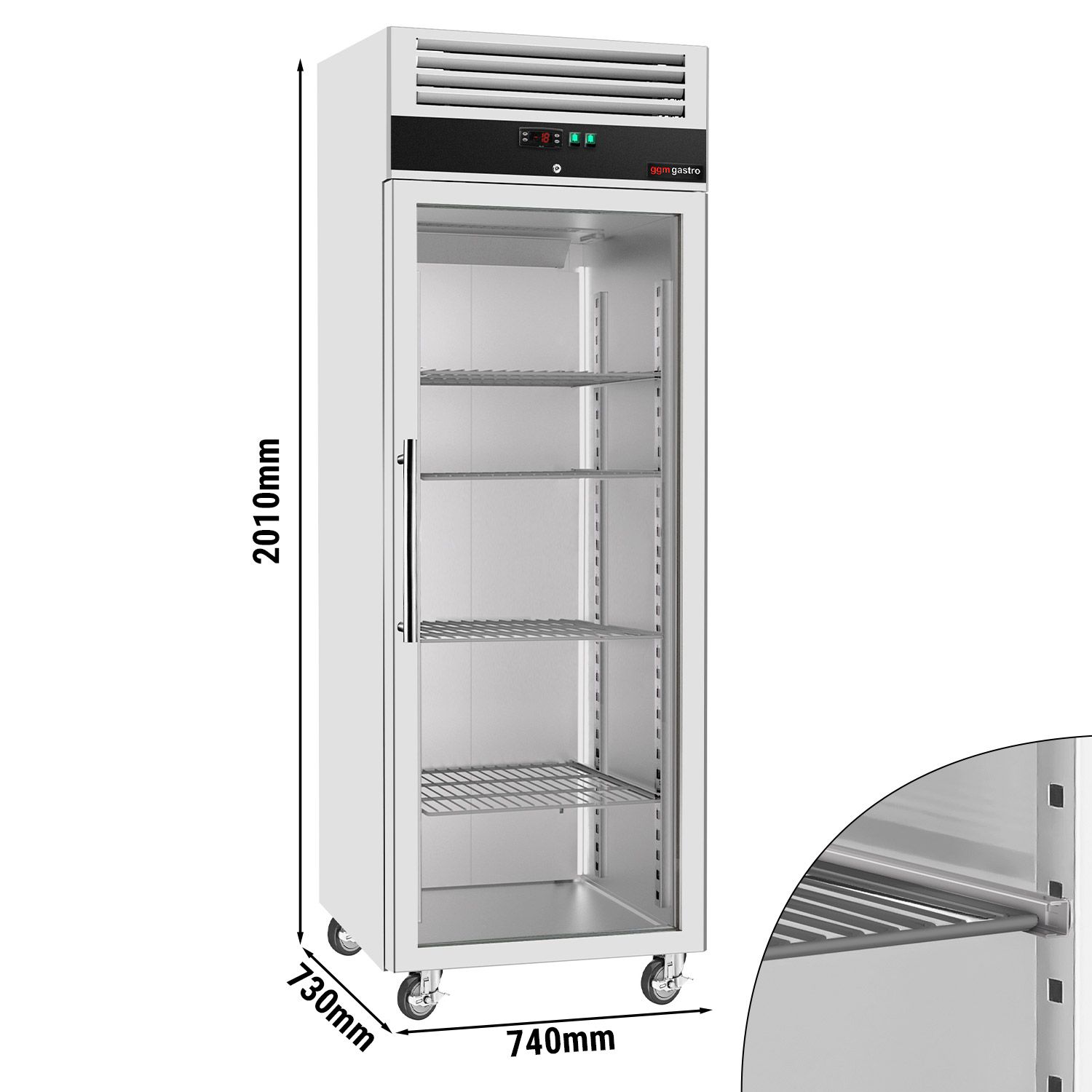 Tiefkühlschrank ECO - 600 Liter - mit 1 Glastür