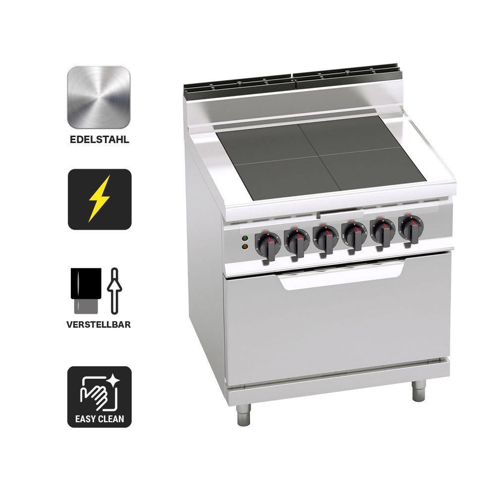 een andere Vloeibaar geloof Elektrische kookplaat (12 kW) + Elektrische oven Static (7,5 kW) - incl.  Salmander-functie | GGM Gastro