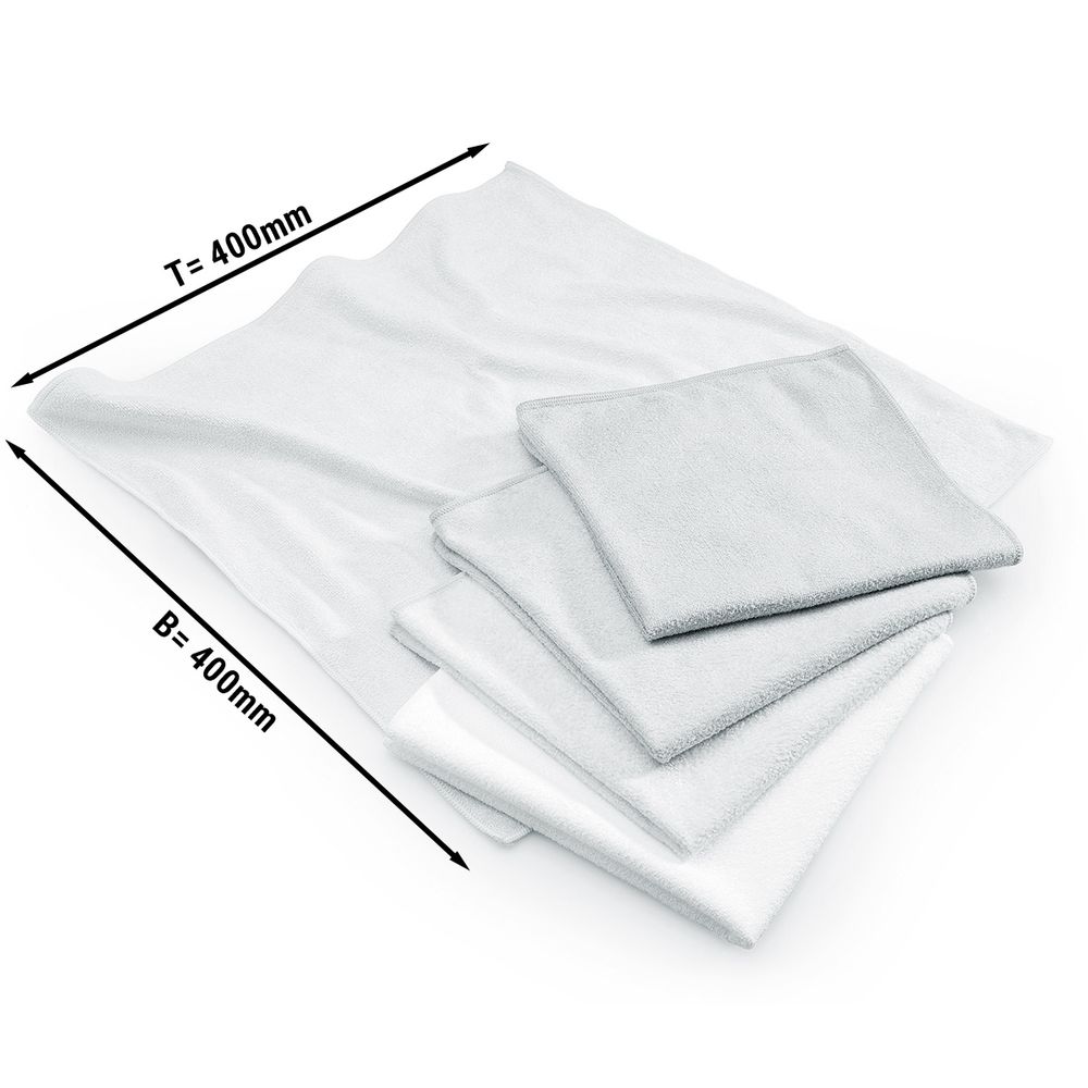 Polyte Ultra Premium Blanco Pack de 8 Azúl Paño de Cocina de Microfibra con Punto gofrado 40,6 x 71,1 cm 