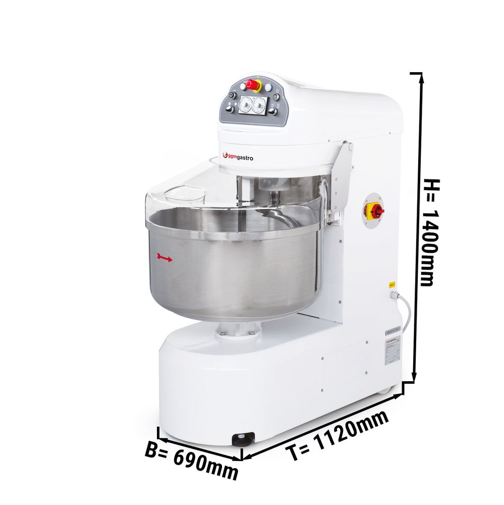 Teigknetmaschine Teigmaschine Spiralkneter 60L 48Kg 400V ideal für Bäckereien 