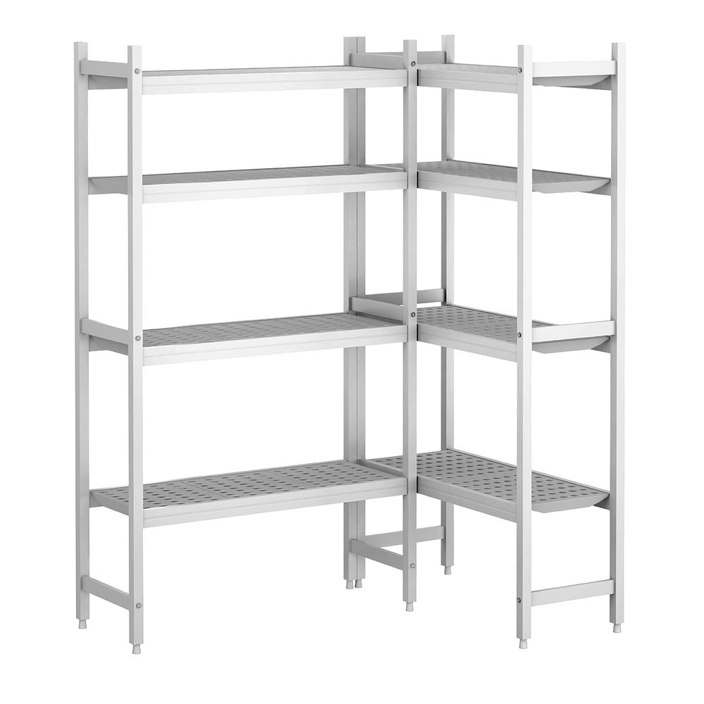 2 soportes para estantes de aleación de aluminio macizo en L 