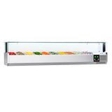 Kühlaufsatzvitrine PREMIUM mit LED-Licht - 2000x335mm - 10x GN 1/4