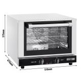 Heißluftofen KOMPAKT - 21 Liter - Manuell - inkl. 3 Roste 353x327mm