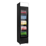 Getränkekühlschrank - 145 Liter - rahmenloses Design - 1 Glastür & Werbedisplay