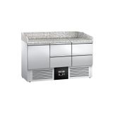 Pizzakühltisch PREMIUM - 1400x700mm - 1 Tür & 4 Schubladen