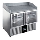 Pizzakühltisch PREMIUM - 900x700mm - 2 Glastüren