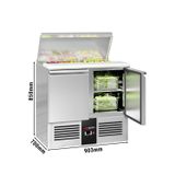Saladette PREMIUM - 903mm - Einlass für GN-Behälter - 2 Türen
