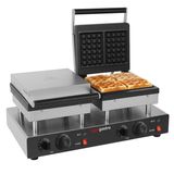 Waffeleisen - Brüsseler Waffeln - Doppelt - Backplatten aus Gusseisen