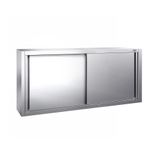 Edelstahl Wandhängeschrank PREMIUM - 1600x400mm - mit Schiebetür - 650mm hoch