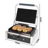 Kontaktgrill - 2,8 kW - oben & unten Gerillt - Grillfläche: 340x230mm