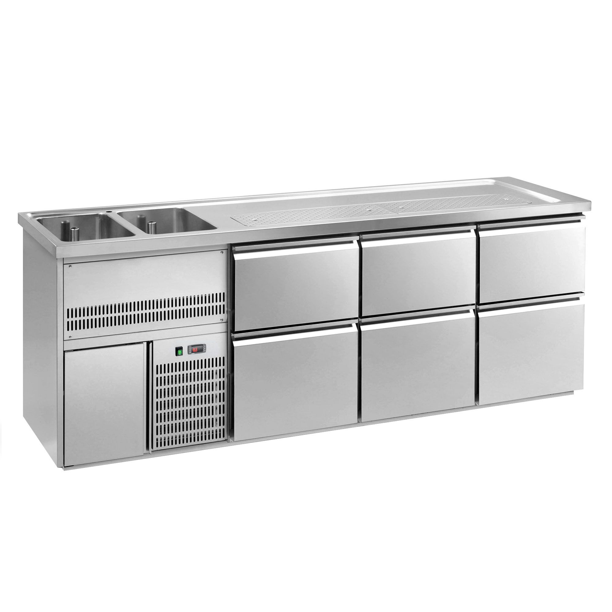 Пивной Прилавок PREMIUM PLUS - 2500x700 Мм - С 6 Выдвижными.