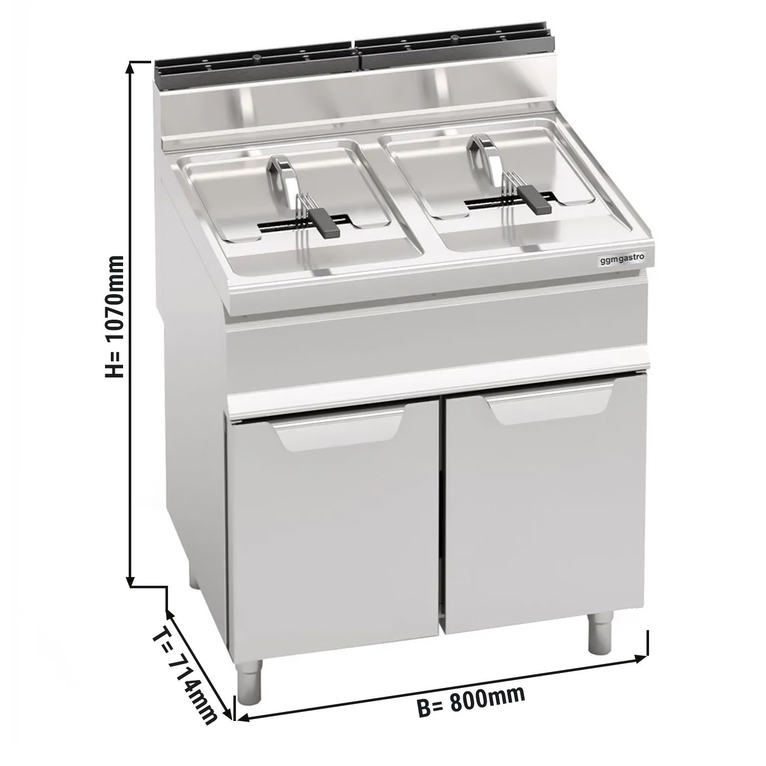 FRITEUSE GAZ 15 à 25 litres - Circulaire - Cuves INOX agroalimentaire