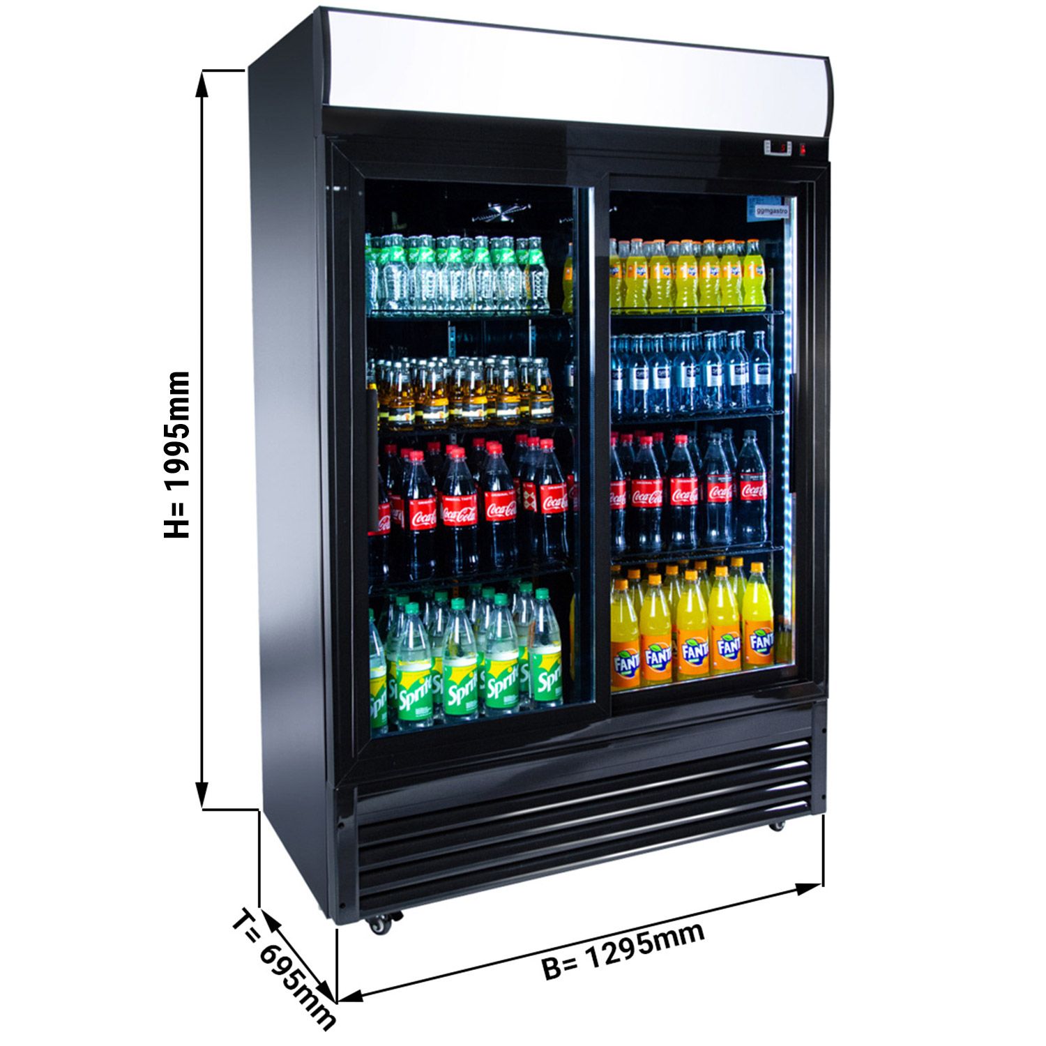 Gastro Getränkekühlschrank - 800 l - 8 Verstellbare Regale - Maxima