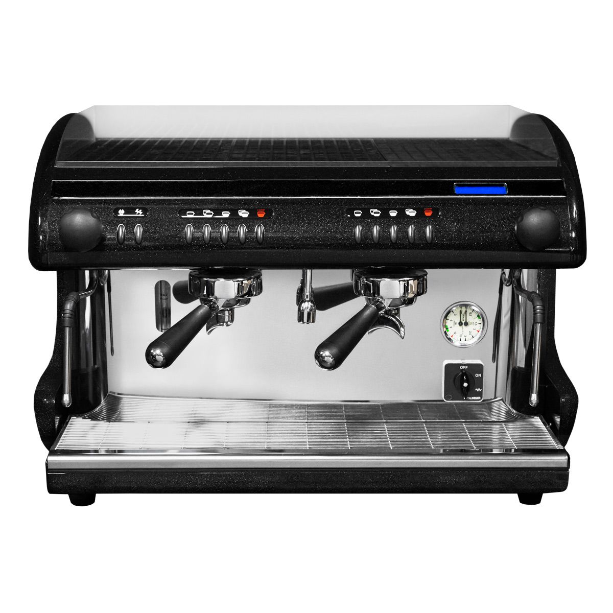 Máquina de café expreso y capuccino automática de 2 grupos negra