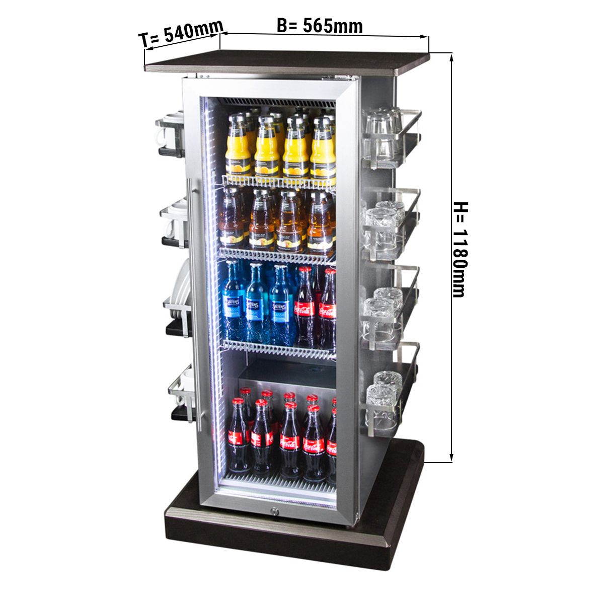 Konferenzkühlschrank - 75 Liter - mit 1 Glasflügeltür - GGM Gastro
