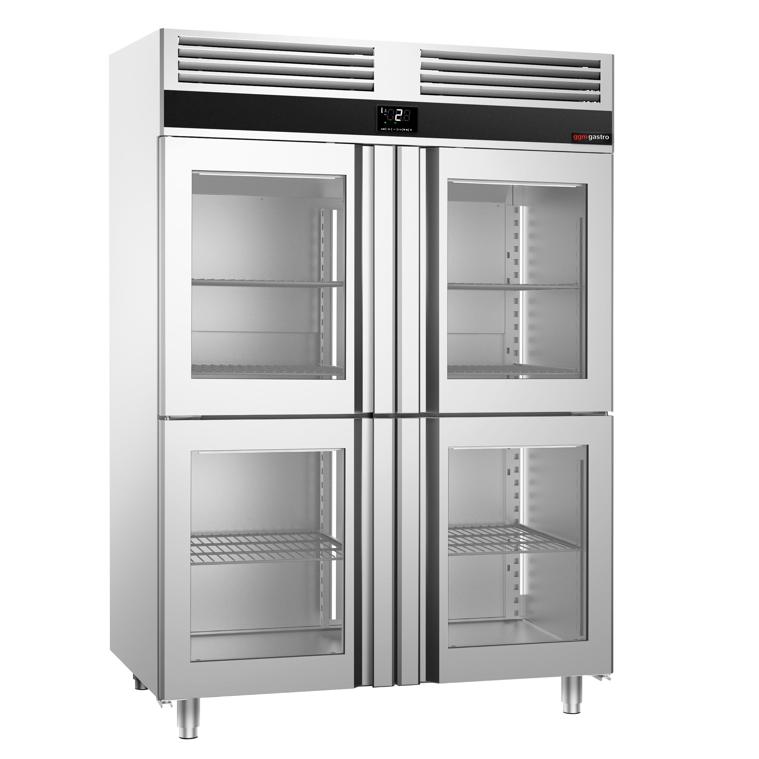 Холодильник PREMIUM - GN 2/1 - Обьем: 1400 Л - 4 Стекл.Двери | GGM.