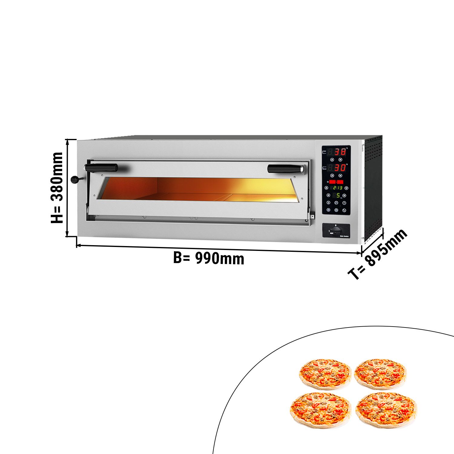 Taco de goma para panel de cristal de horno para Cocinas Hornos y Placas -  3556170029