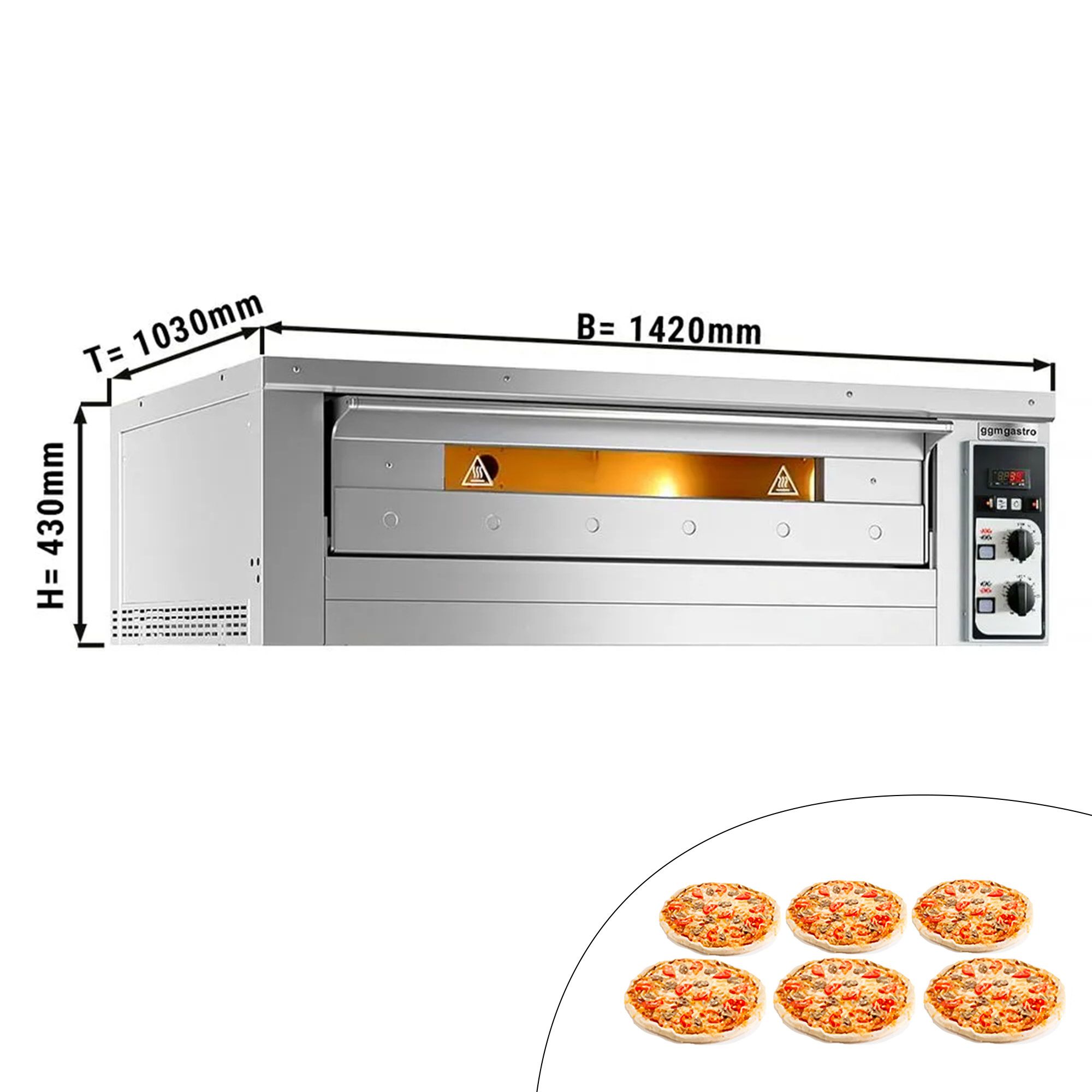 Mini four pizza GAM 1 chambre 1,6 kW