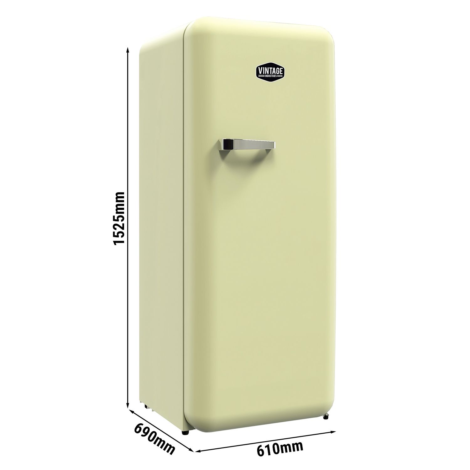Réfrigérateur rétro - 228 litres - 1 porte - Rouge