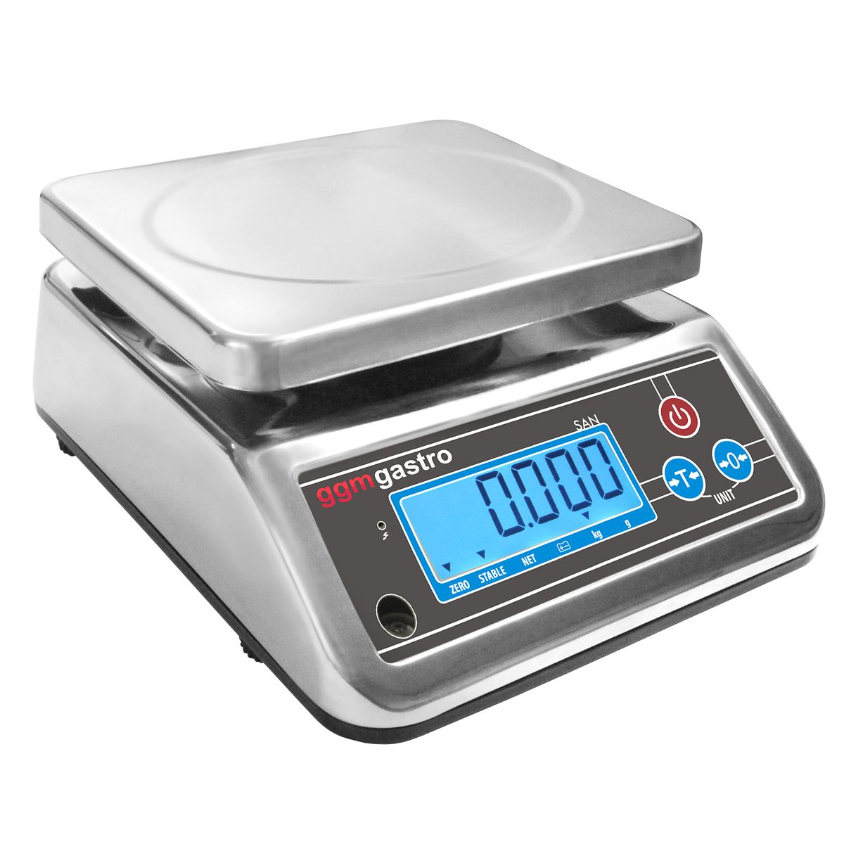 Digitale Edelstahl-Küchenwaage mit Timer, bis 15 kg, auf 1 g genau