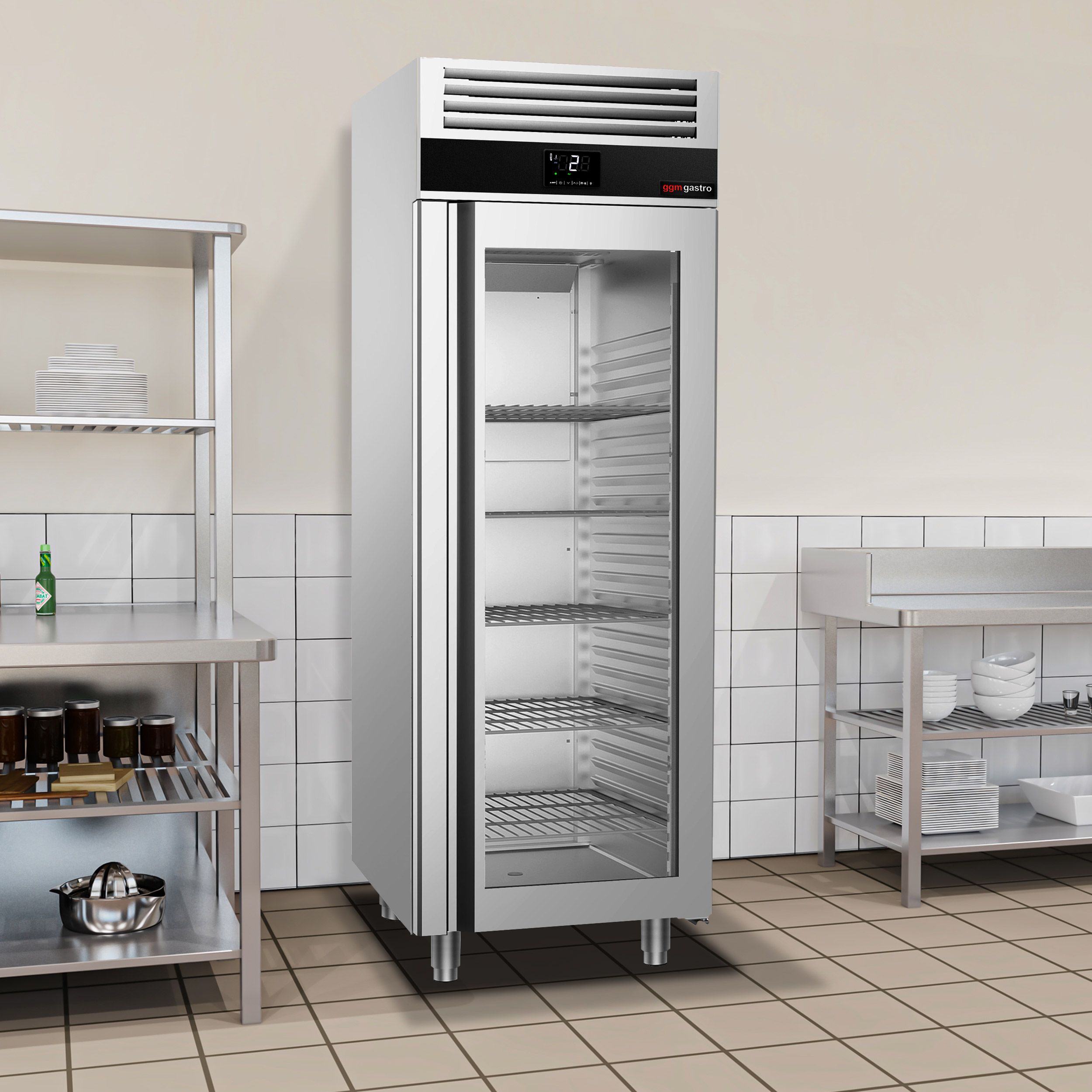 Kühlschrank PREMIUM - 700 Liter - mit 1 Glastür