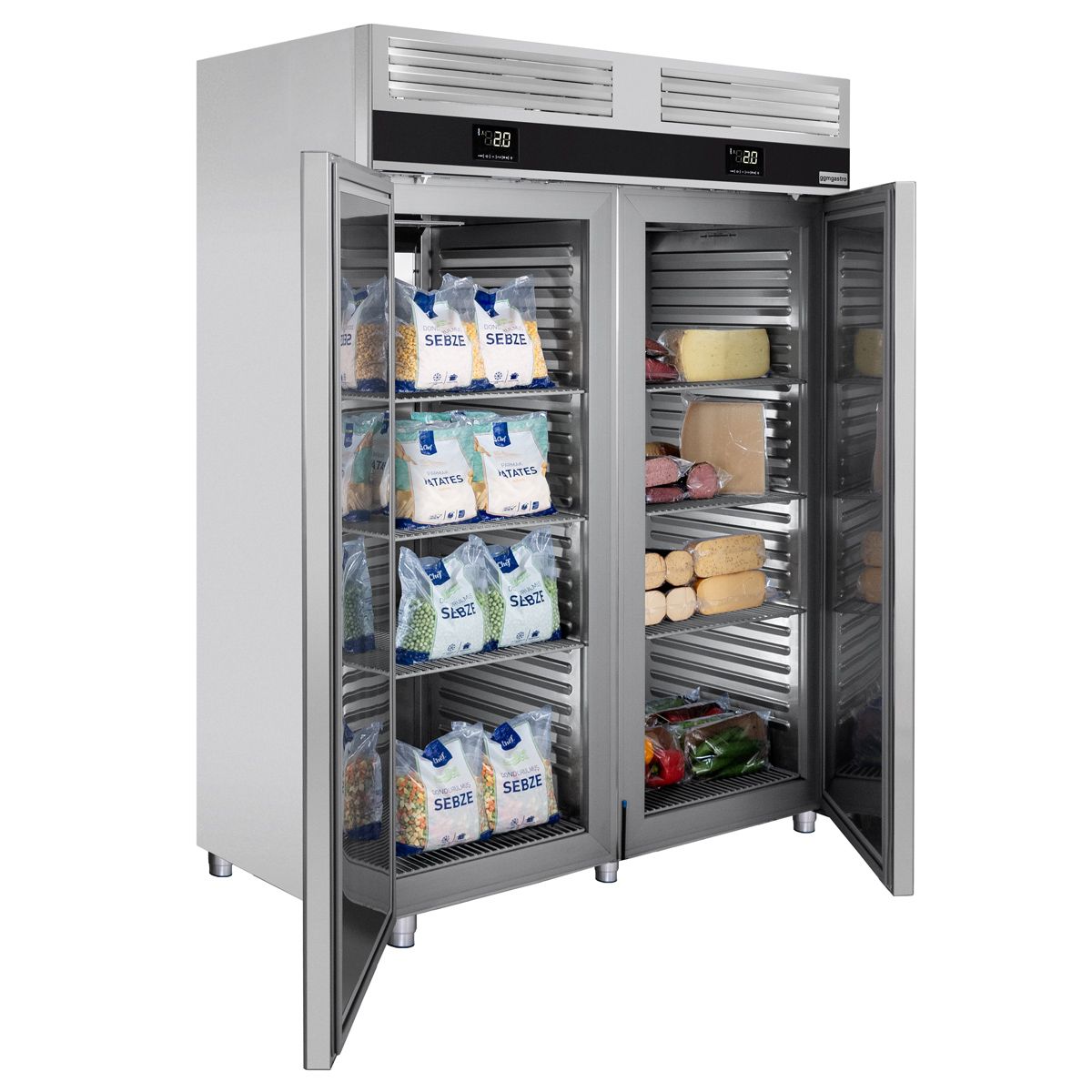 Réfrigérateur congélateur armoire - HARMONY : 1400 LT - Ilsa - à double  porte / en pose libre / avec congélateur intégré