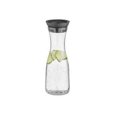 (6 Stück) Glaskaraffe - 1 Liter - automatische Deckelöffnung