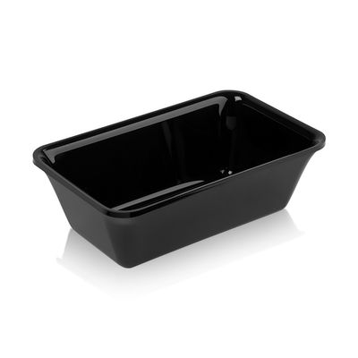Rectangular presentation tray GN 1/4 - Black - BPA-free - 265 x 162 x 50 mm | Meat tray | Display tray | Meng tray | Food tray | Tray | Preparation tray	