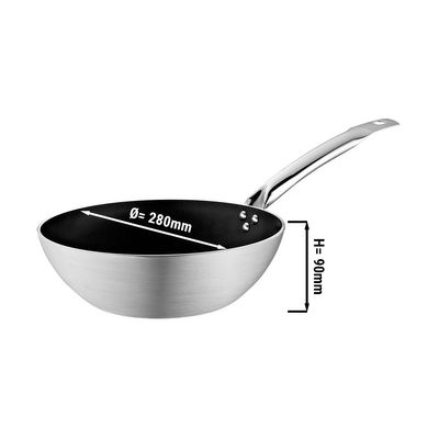 Tigaie wok din aluminiu - Ø 28 cm