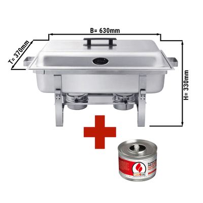 (2 pcs) Chafing Dish with Hinged Lid & Stainless Steel Legs