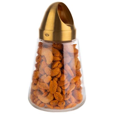 (6 Stück) Snackspender - 0,35 Liter - goldener Deckel