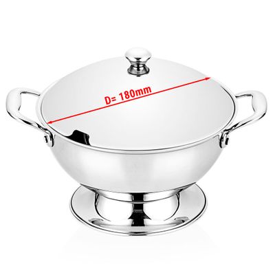 Serving pot with lid - Ø 18 cm | Soup pot | Pot