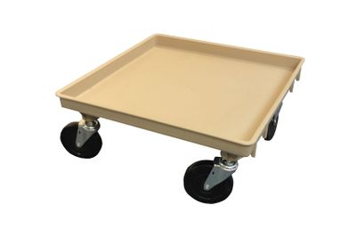 Transport trolley for crockery baskets without handle