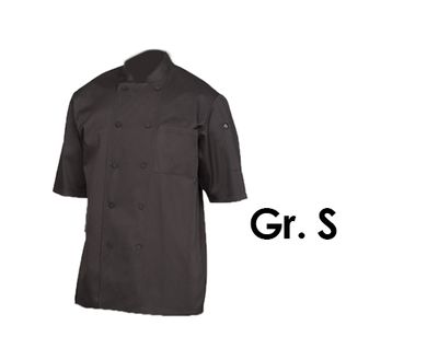 Kuharska jakna Monteal (kratki rukav), unisex, crna, vel. S