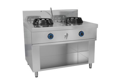 Gas wok stove - with 2 hobs - 28 kW