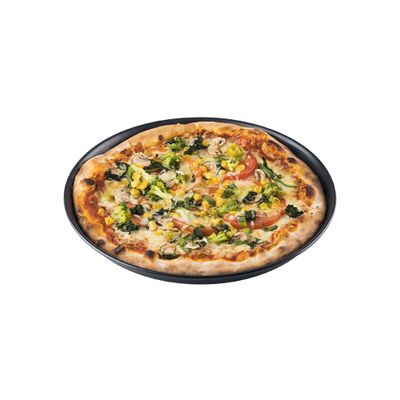 (6 Stück) Pizzablech - Ø 260mm - Blaublech - nicht beschichtet - Höhe: 25mm