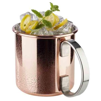 (6 Stück) Becher - MOSCOW MULE - 450ml - Kupfer - mit Chrom-Henkel
