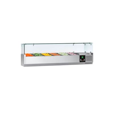 Kühlaufsatzvitrine PREMIUM - 1400x395mm - 6x GN 1/3