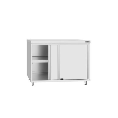 Edelstahl Arbeitsschrank ECO - 1000x600mm - mit Schiebetür