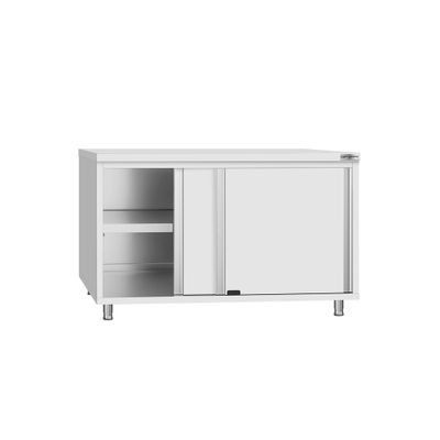 Edelstahl Arbeitsschrank ECO - 1200x600mm - mit Schiebetür