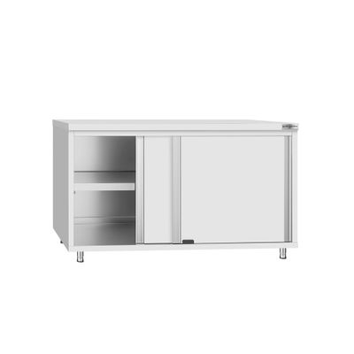 Edelstahl Arbeitsschrank ECO - 1400x700mm - mit Schiebetür