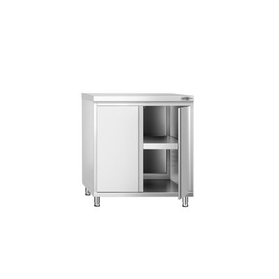 Edelstahl Arbeitsschrank PREMIUM - 800x600mm - mit Flügeltür