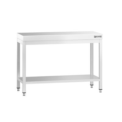 Edelstahl Arbeitstisch PREMIUM - 1000x600mm - mit Grundboden ohne Aufkantung