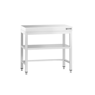 Edelstahl Arbeitstisch PREMIUM - 700x600mm - mit Grundboden & Verstrebung