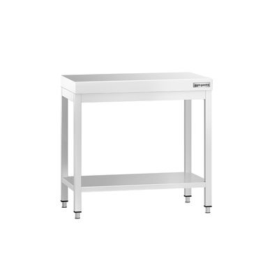 Edelstahl Arbeitstisch PREMIUM - 700x600mm - mit Grundboden