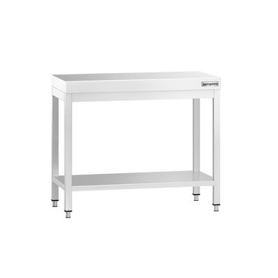 Edelstahl Arbeitstisch PREMIUM - 800x600mm - mit Grundboden ohne Aufkantung