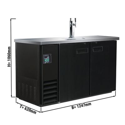 Beer cooler with tap - for 2 x 50 litre kegs